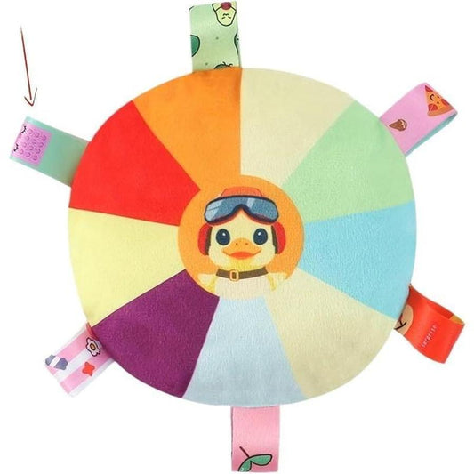 JMT-056394 Interactive Plush Dog Flying Disc Chew Toy with Bells - Washable and Bite-Resistant Tug-of-War Pet Accessory