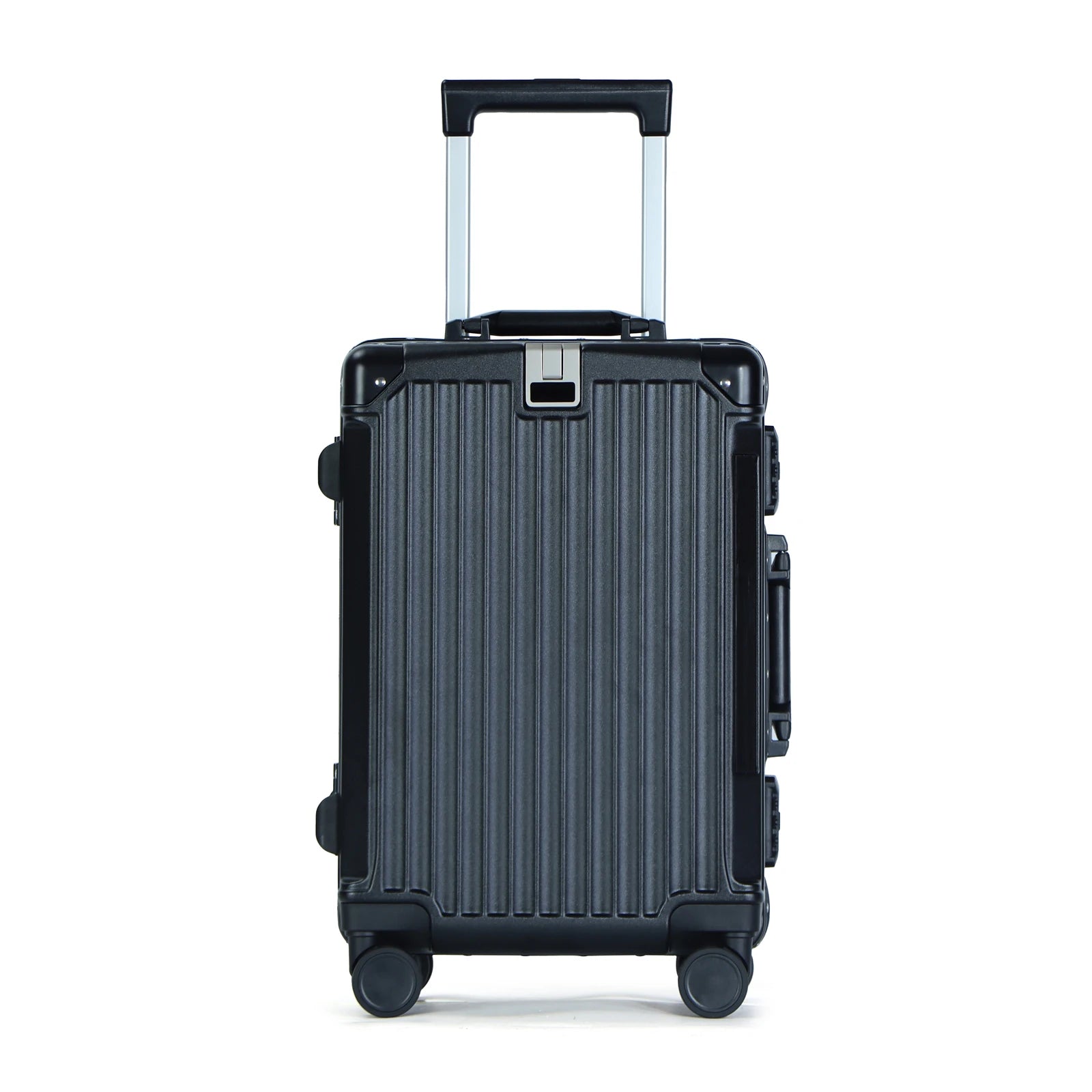 JMT-056458 Customisable Logo Travel Trolley Suitcase with Aluminium Frame and Spinner Wheels