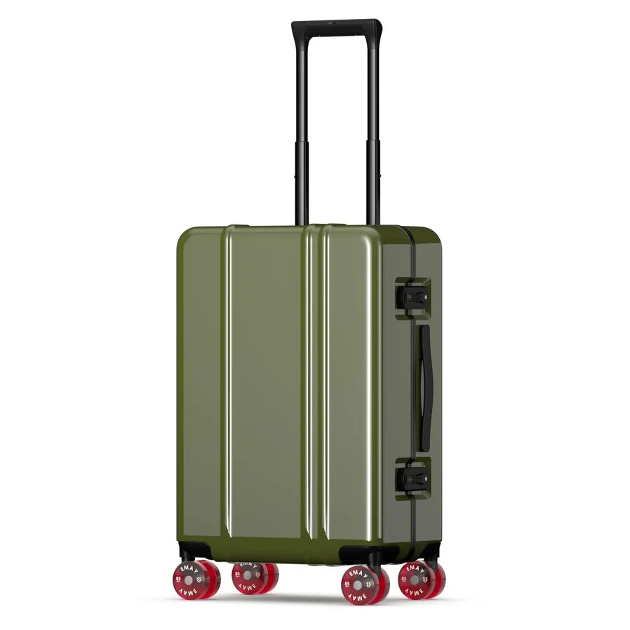 JMT-056458 Customisable Logo Travel Trolley Suitcase with Aluminium Frame and Spinner Wheels