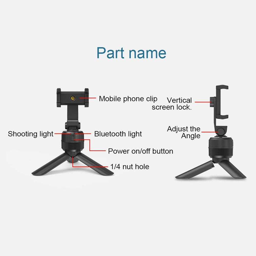 JMT-056586 Electric Selfie Stick with Face Recognition and 360-Degree Rotation for Smartphone Use