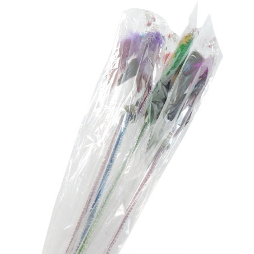 JMT-056714 Feather Wand with Metal and Plastic Rods for Engaging Cat Playtime