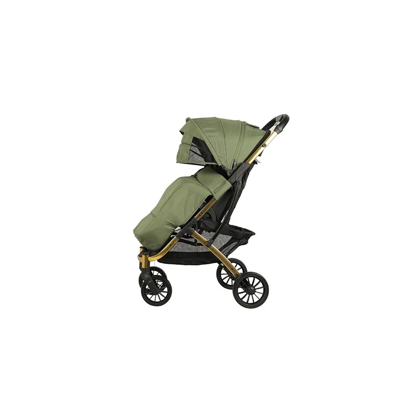 JMT-056714 One-Hand Foldable Baby Stroller with One-Foot Double Brake and 360° Rotating Front Wheels