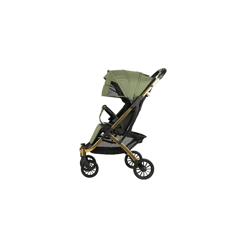 JMT-056714 One-Hand Foldable Baby Stroller with One-Foot Double Brake and 360° Rotating Front Wheels