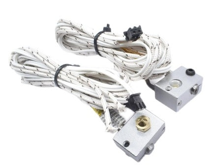 JMT-056906 High Temperature Heating Tube Kit for 3D Printers - Compatible with E3DV6, 12V/24V, 50W, NTC100K