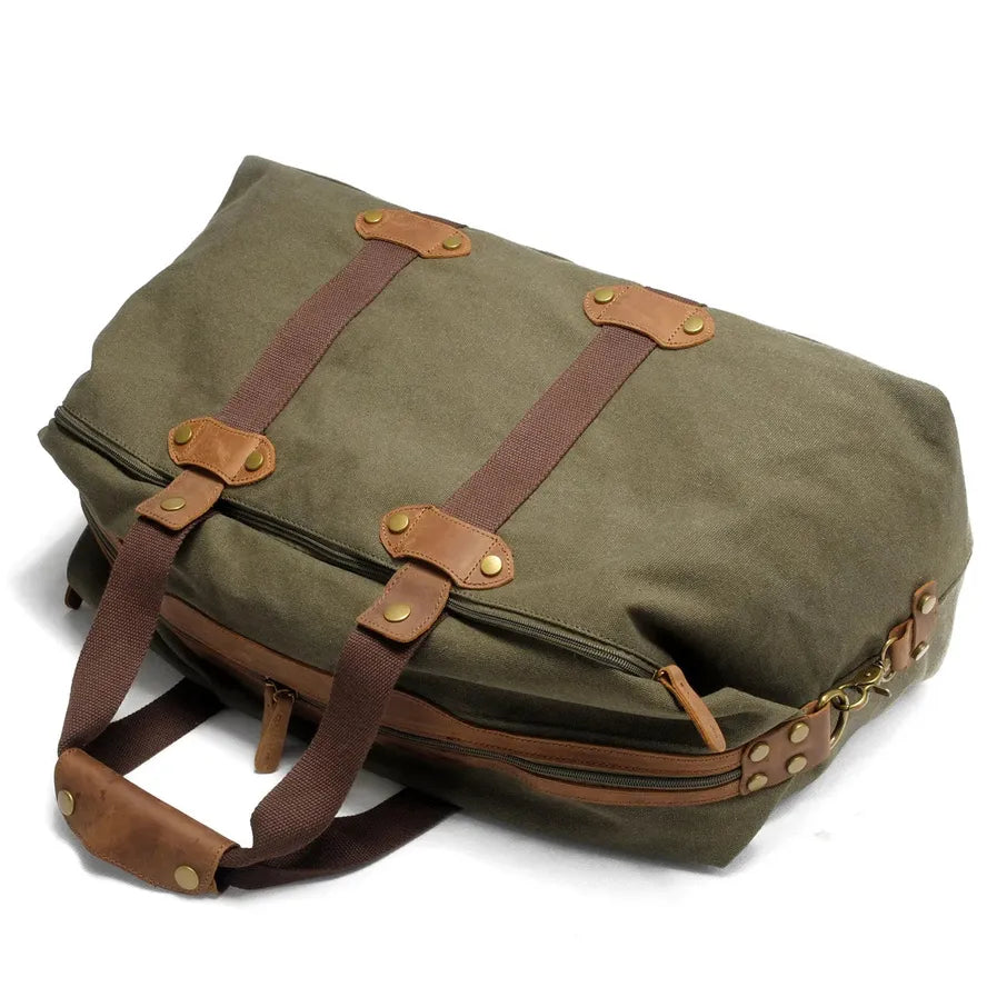 JMT-056970 Retro Canvas Sports Duffle Bag with Zipper Closure - Lightweight & Durable Travel Tote in Multiple Colours