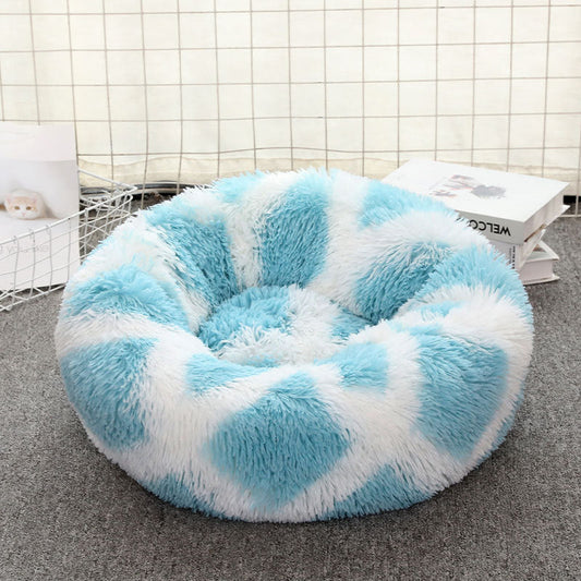 JMT-057034 Warm Plush Round Pet Bed for Dogs and Cats in Various Colors and Sizes