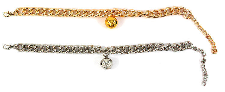 JMT-057226 Monochrome Aluminum Dog Collar for Small to Medium Breeds - Silver and Gold Options