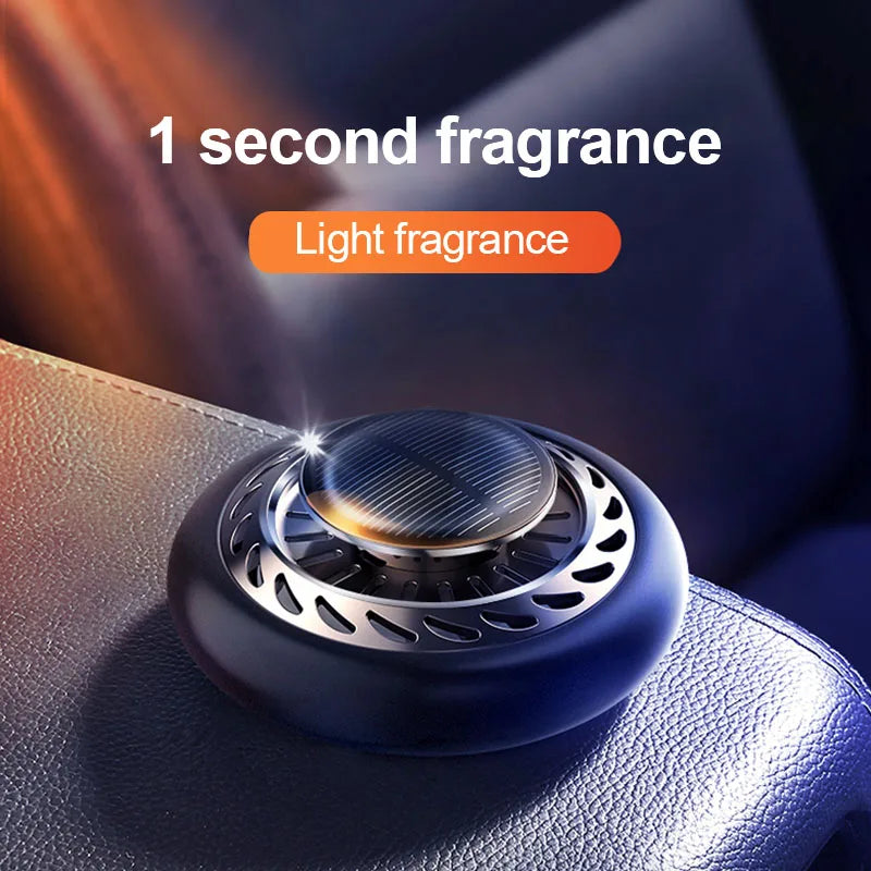 JMT-057354 Solar-Powered Rotating Car Aromatherapy Air Freshener for Dashboard Decoration