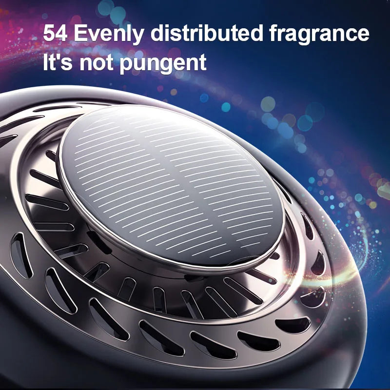 JMT-057354 Solar-Powered Rotating Car Aromatherapy Air Freshener for Dashboard Decoration
