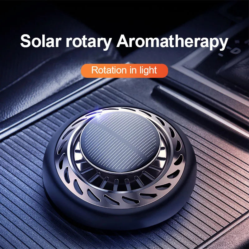 JMT-057354 Solar-Powered Rotating Car Aromatherapy Air Freshener for Dashboard Decoration