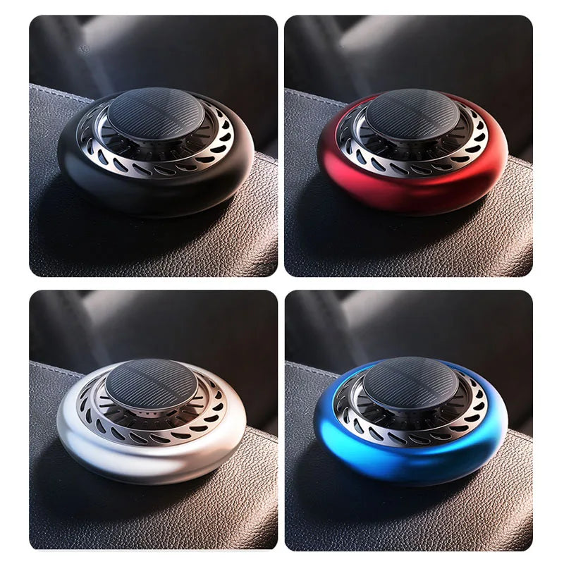 JMT-057354 Solar-Powered Rotating Car Aromatherapy Air Freshener for Dashboard Decoration