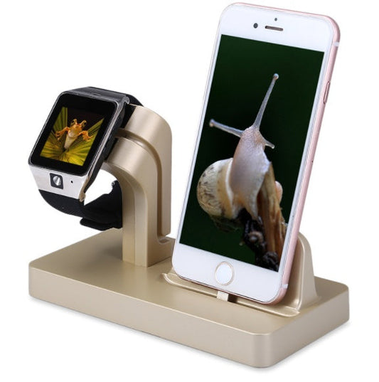 JMT-057738 2-In-1 Charging Dock Station for iPhone and Apple Watch, ABS Stand with Anti-Slip Design, Compatible with Multiple iPhone Models