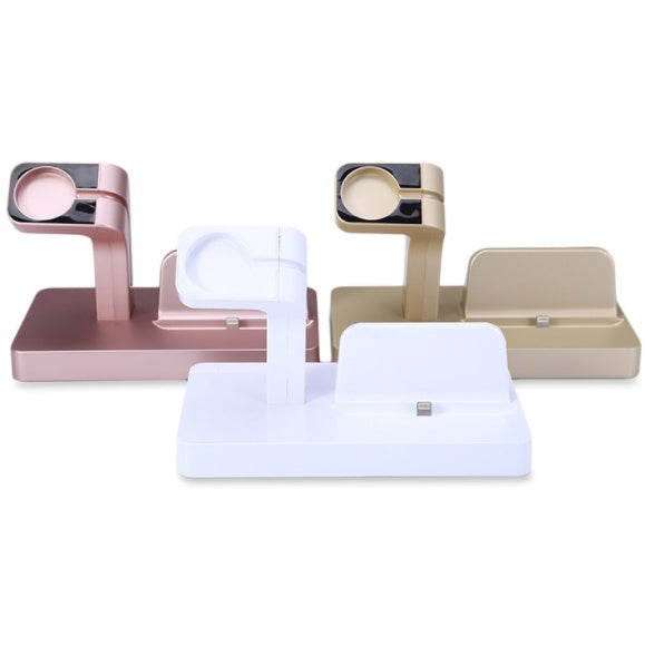JMT-057738 2-In-1 Charging Dock Station for iPhone and Apple Watch, ABS Stand with Anti-Slip Design, Compatible with Multiple iPhone Models