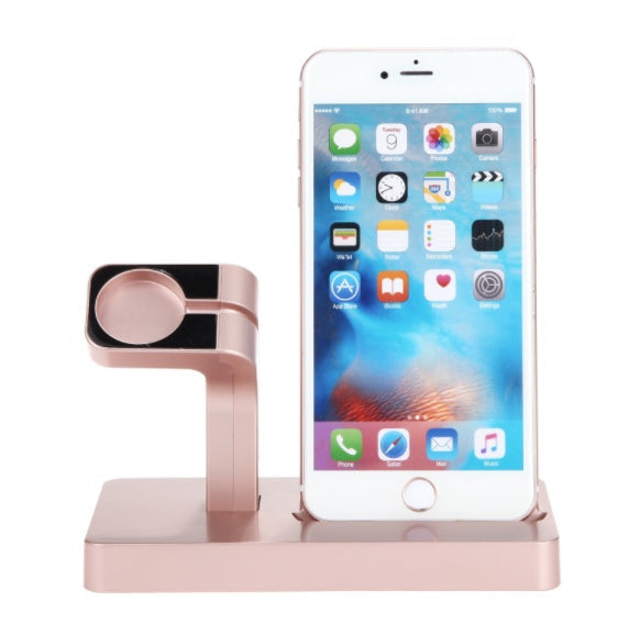 JMT-057738 2-In-1 Charging Dock Station for iPhone and Apple Watch, ABS Stand with Anti-Slip Design, Compatible with Multiple iPhone Models