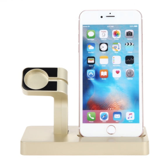 JMT-057738 2-In-1 Charging Dock Station for iPhone and Apple Watch, ABS Stand with Anti-Slip Design, Compatible with Multiple iPhone Models
