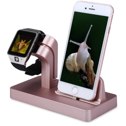 JMT-057738 2-In-1 Charging Dock Station for iPhone and Apple Watch, ABS Stand with Anti-Slip Design, Compatible with Multiple iPhone Models