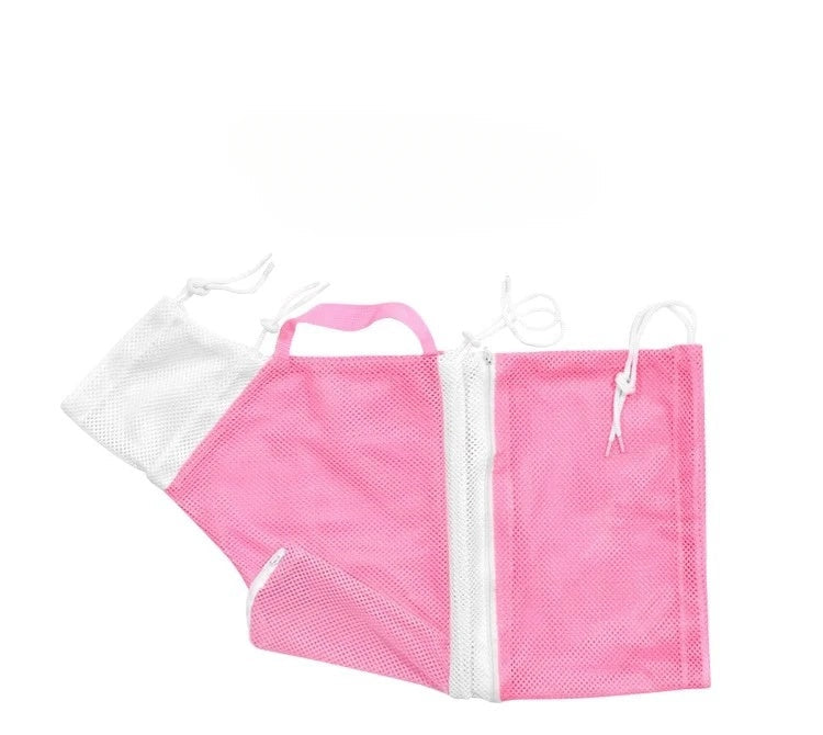 JMT-057802 Pet Grooming Shower Bag - Adjustable Mesh Restraint for Bathing and Nail Trimming, Scratch Prevention