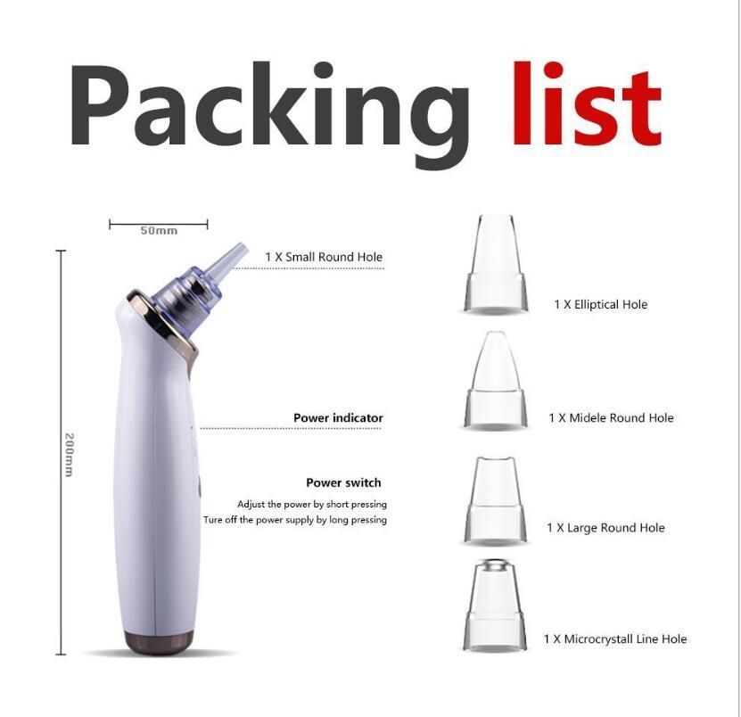 JMT-057866 Electric Blackhead Remover with 5 Suction Heads, Acne Treatment & Skin Rejuvenation Device