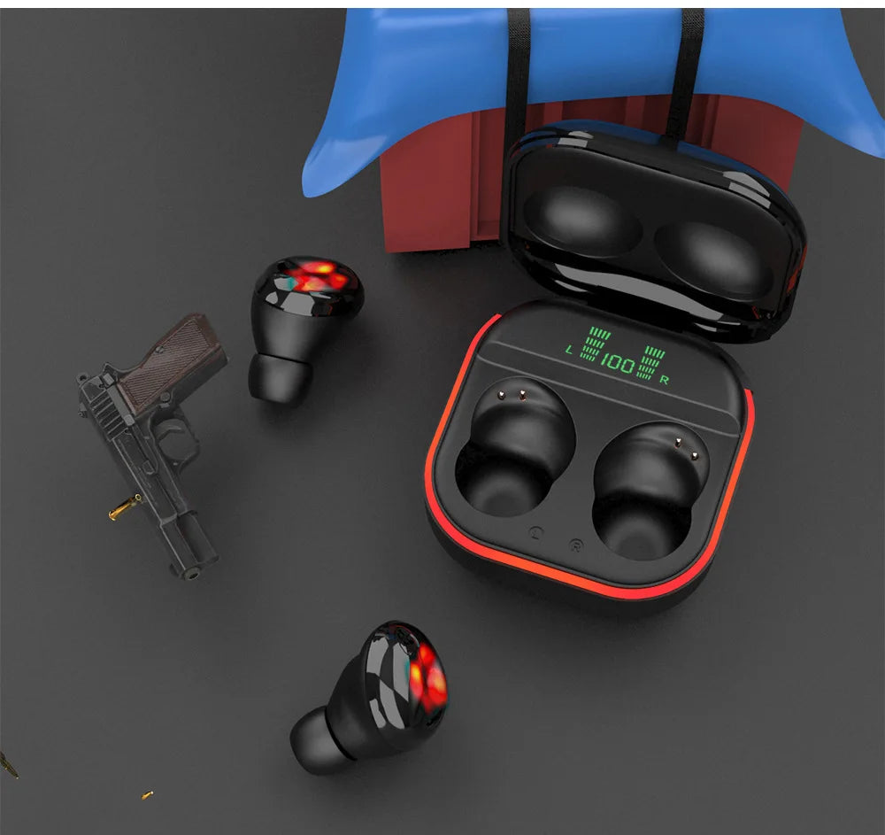 JMT-058058 S190 TWS Wireless Earbuds with Digital Display, Touch Control and Noise Cancelling Technology