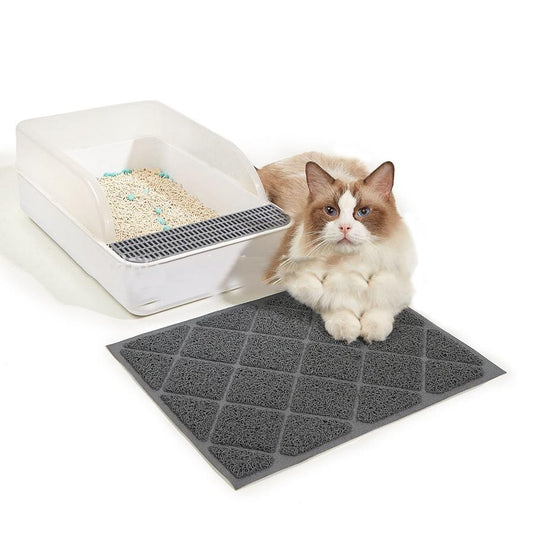 JMT-058186 PVC Cat Litter Mat – Modern Solid Color Design for Easy Cleaning in Multiple Shades
