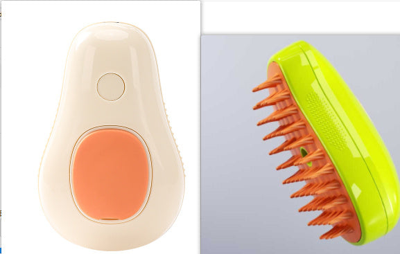 JMT-058954 Electric Self-Cleaning Avocado-Shaped Grooming Brush with Steam for Cats and Dogs