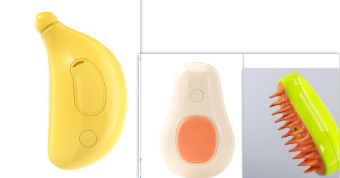 JMT-058954 Electric Self-Cleaning Avocado-Shaped Grooming Brush with Steam for Cats and Dogs