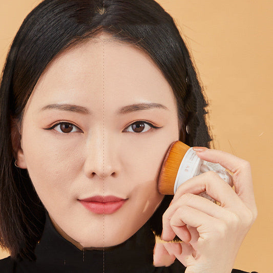 JMT-059146 High-Density Foundation Brush with Lid for Makeup Beginners, 7cm Total Length