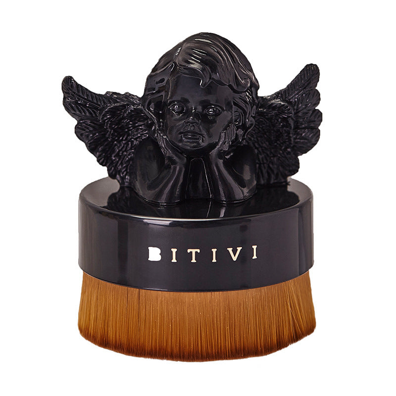 JMT-059146 High-Density Foundation Brush with Lid for Makeup Beginners, 7cm Total Length