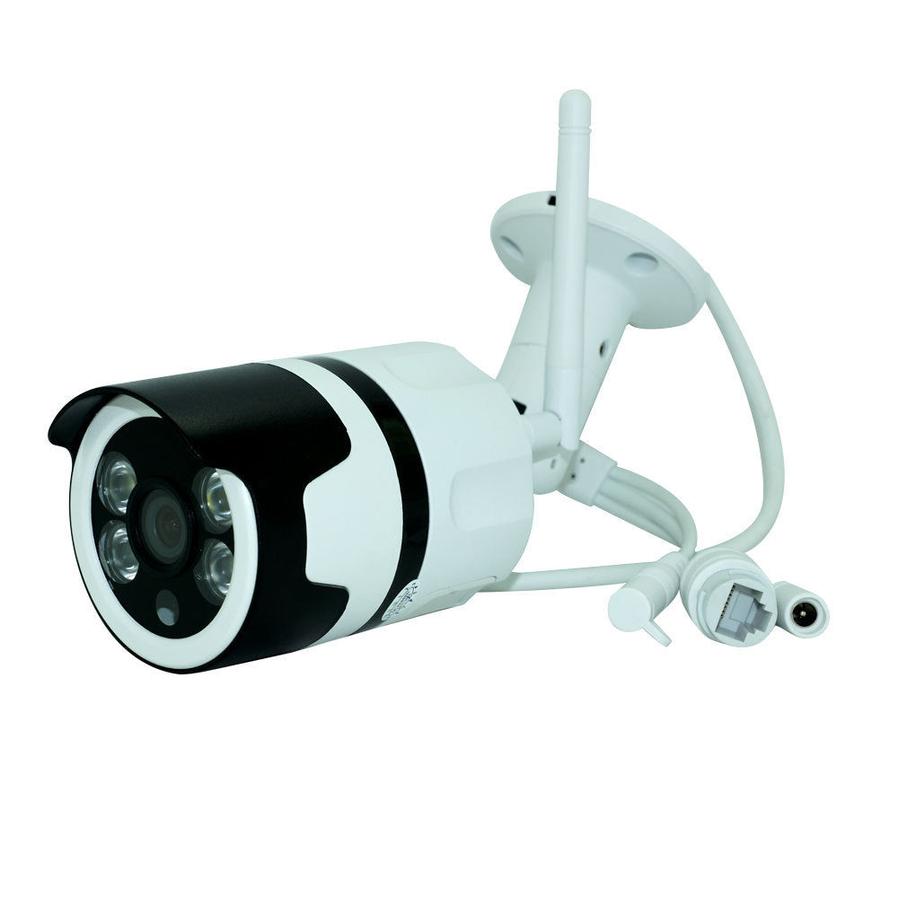 JMT-059210 Outdoor Waterproof WiFi Surveillance Camera with Infrared and White Light – 720P/1080P Resolution, Metal Construction, Supports Remote Monitoring