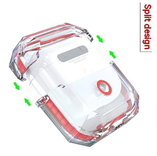 JMT-059210 Transparent Drop-Resistant TPU Silicone Protective Case for AirPods – Multiple Colors Available