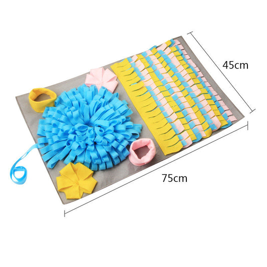 JMT-059338 3D Multicolored Snuffle Mat for Dogs and Cats - 45x75cm, Machine Washable, Ideal for Puppies