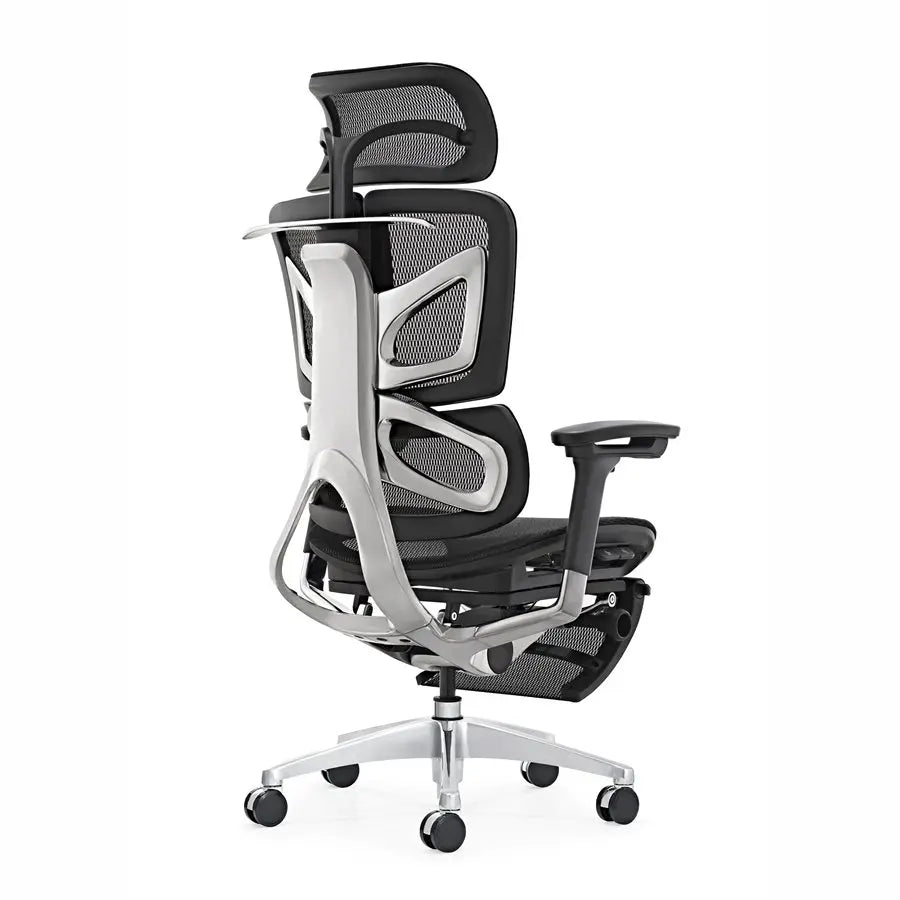 JMT-059786 Ergonomic Adjustable High Back Mesh Office Chair with Footrest and Lumbar Support