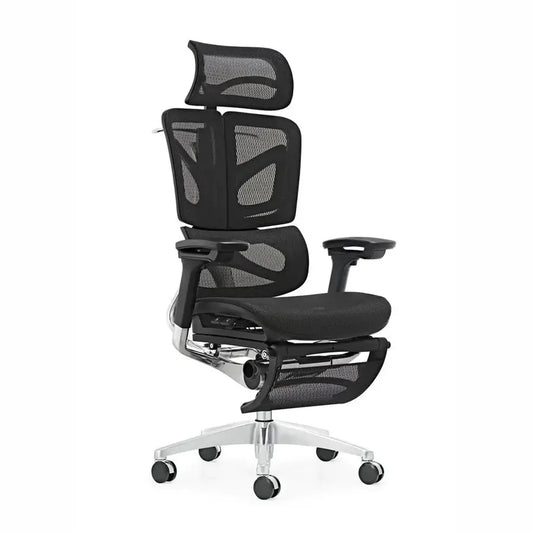 JMT-059786 Ergonomic Adjustable High Back Mesh Office Chair with Footrest and Lumbar Support