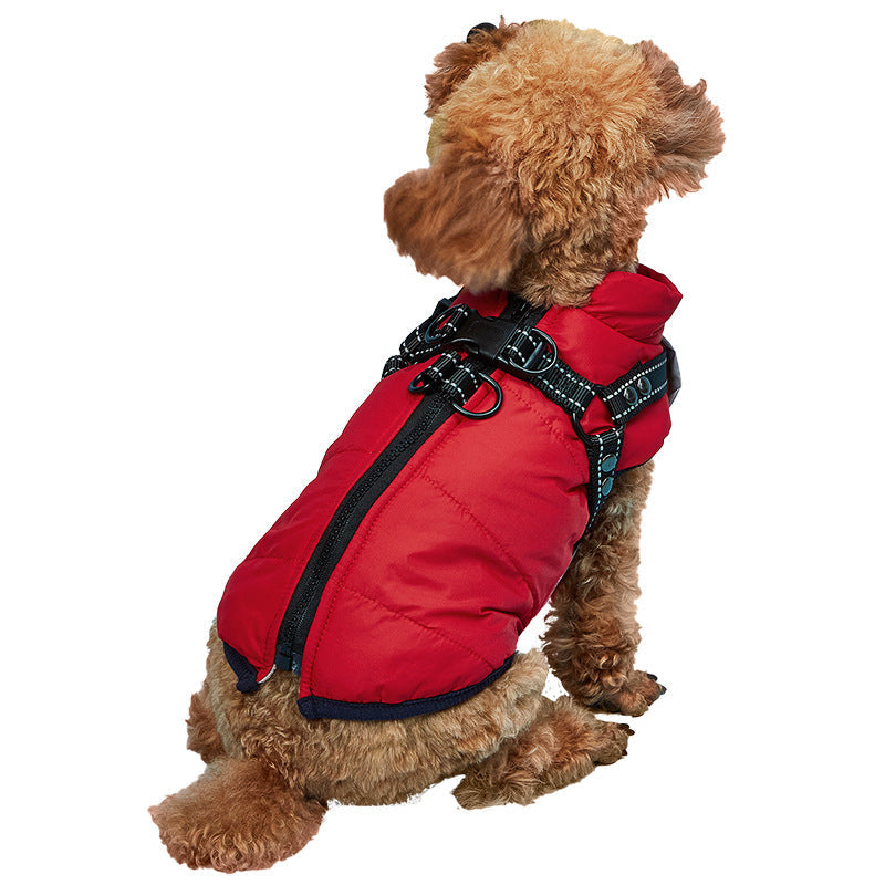 JMT-059786 Waterproof and Warm Thickened Jacket for Dogs - Cotton Outer Layer, Available in Multiple Colors and Sizes