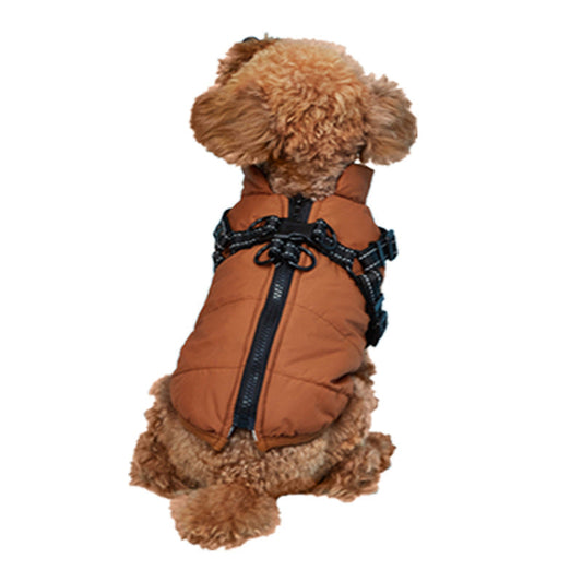 JMT-059786 Waterproof and Warm Thickened Jacket for Dogs - Cotton Outer Layer, Available in Multiple Colors and Sizes
