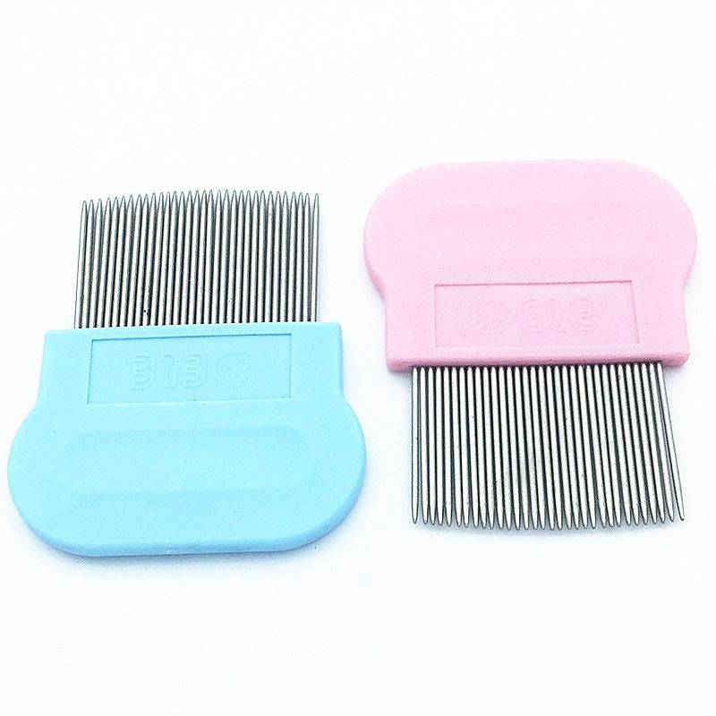 JMT-060106 Pet Dog Comb for Flea Removal and Fluffy Hair Care – Needle and Row Design for Gentle Knot Detangling