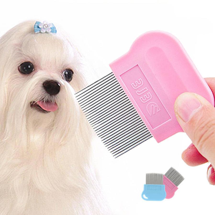 JMT-060106 Pet Dog Comb for Flea Removal and Fluffy Hair Care – Needle and Row Design for Gentle Knot Detangling