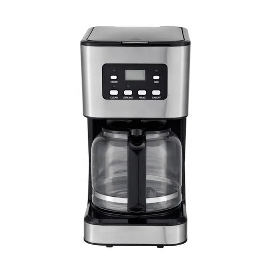 JMT-060298 12-Cup Programmable Drip Coffee Maker with Glass Carafe and LCD Display