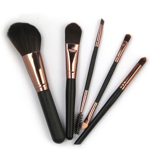 JMT-060298 Blush Eye Shadow Brush Set with 5 Nylon Bristle Brushes in OPP Bag