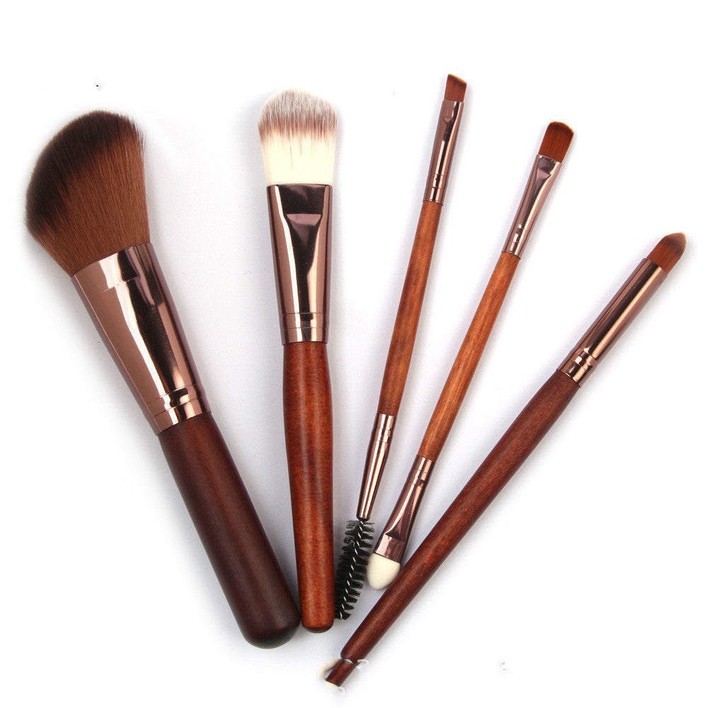 JMT-060298 Blush Eye Shadow Brush Set with 5 Nylon Bristle Brushes in OPP Bag