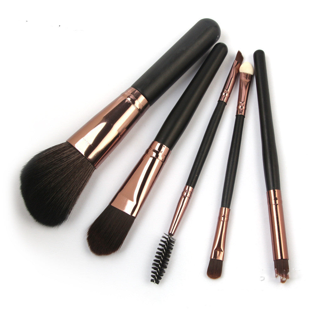 JMT-060298 Blush Eye Shadow Brush Set with 5 Nylon Bristle Brushes in OPP Bag