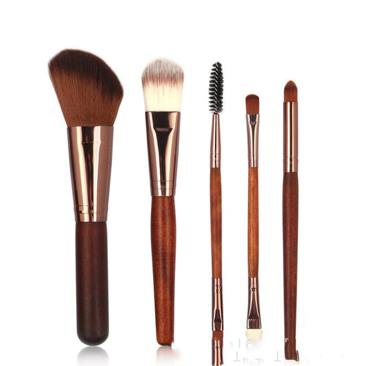JMT-060298 Blush Eye Shadow Brush Set with 5 Nylon Bristle Brushes in OPP Bag