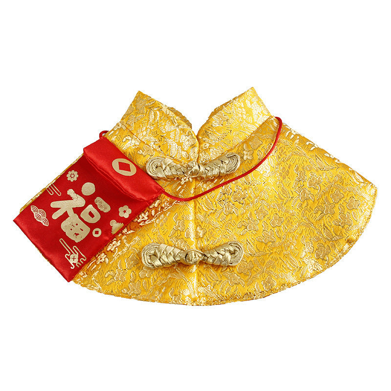 JMT-060810 Cozy Red Cloak for Cats - Acrylic New Year Pet Outfit with Envelope