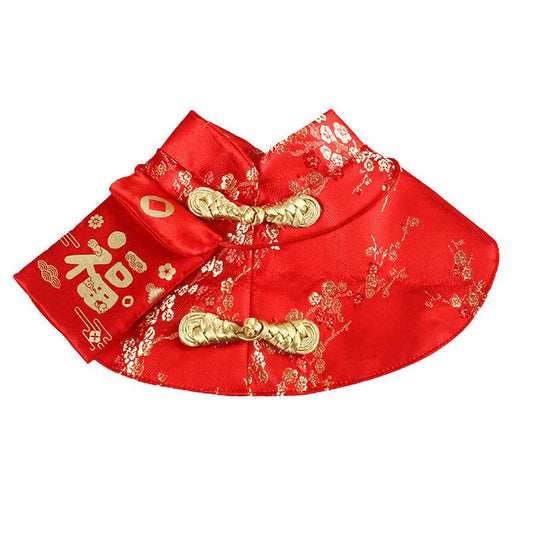 JMT-060810 Cozy Red Cloak for Cats - Acrylic New Year Pet Outfit with Envelope