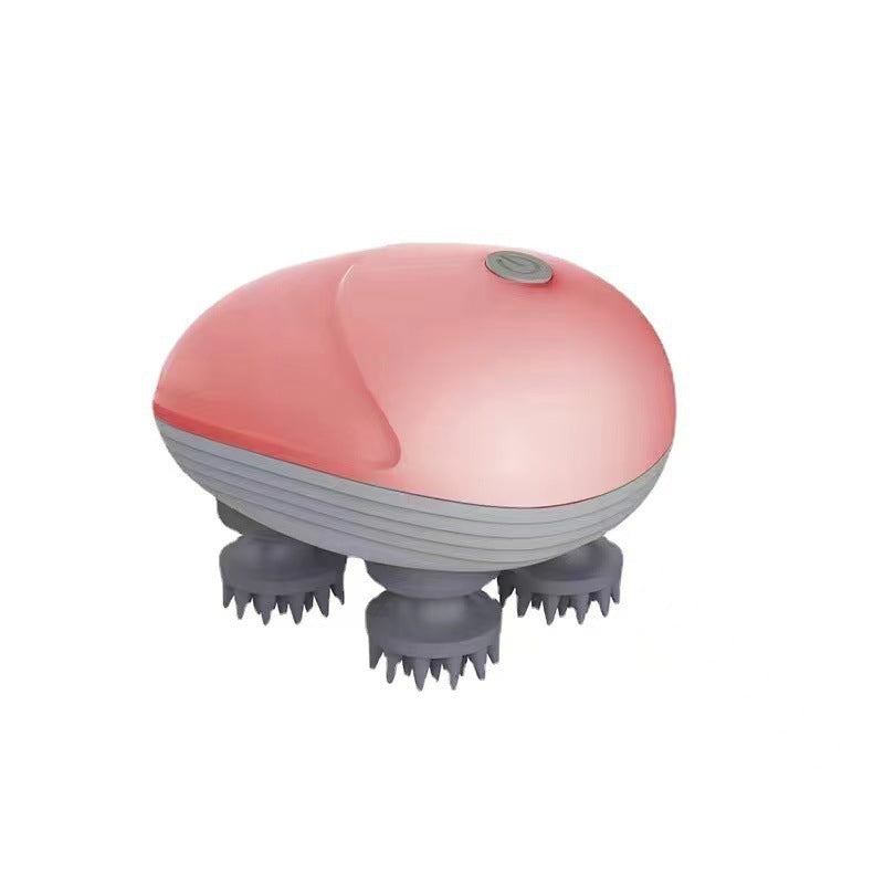 JMT-061002 Electric Pet Massager for Cats and Dogs | Deep Tissue Tension Relief Tool with 4 Rotating Heads & Rechargeable Design