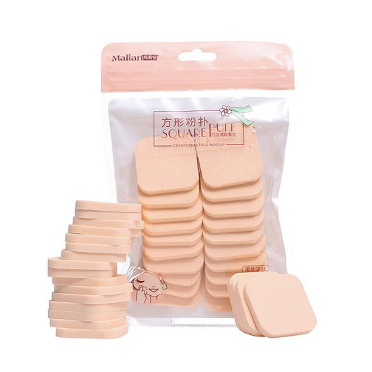 JMT-061450 Square Cotton Pads - 20 Pieces, Soft SBR Material, 3.8cm x 3.8cm, Ideal for Makeup Application