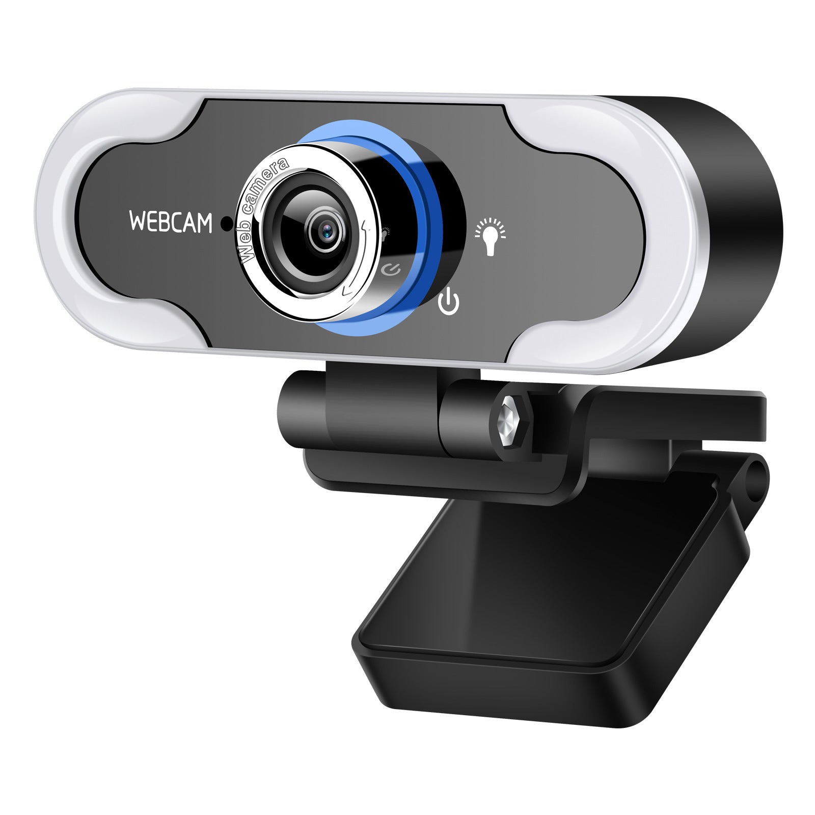 JMT-061706 1080P USB Camera with LED Supplement Light and Omnidirectional Microphone for Online Classes and Live Streaming