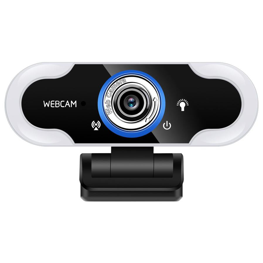 JMT-061706 1080P USB Camera with LED Supplement Light and Omnidirectional Microphone for Online Classes and Live Streaming