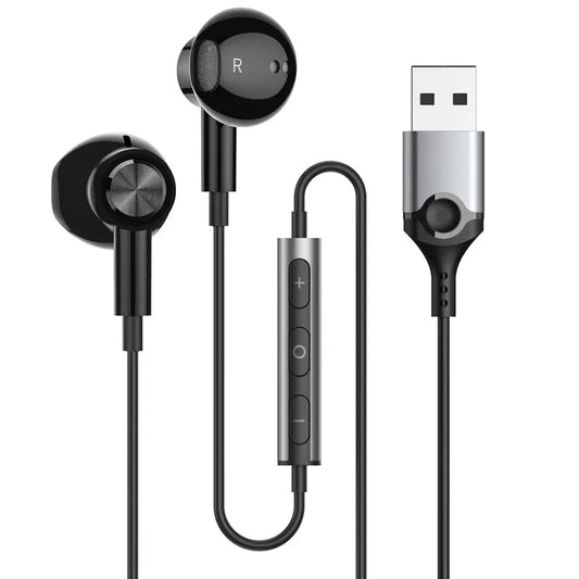 JMT-061834 USB Wired Gaming Earphones with Mic and Volume Control for PC, PS4, PS5, Laptop, and Desktop