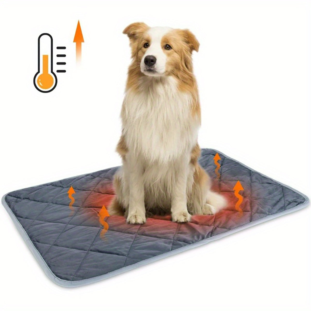 JMT-062154 Self-Heating Non-Slip Pet Mat for Dogs and Cats - Warm Thermal Blanket for Indoor and Outdoor Use, Washable & Durable